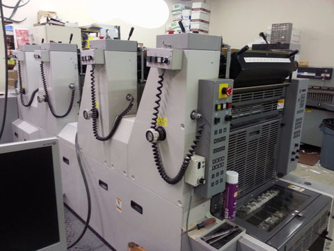 Picture of Hamada Four Color Press model B452A, -----   clean, very nice running press.